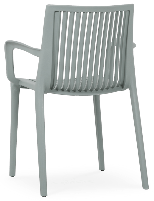 Cadeira em plástico com fibra de vidro, injeção a gás, para uso exterior e interior, proteção contra raios UV, tacos antiderrapantes, reciclável, empilhável. Fabricado em Portugal, Plásticos Joluce.